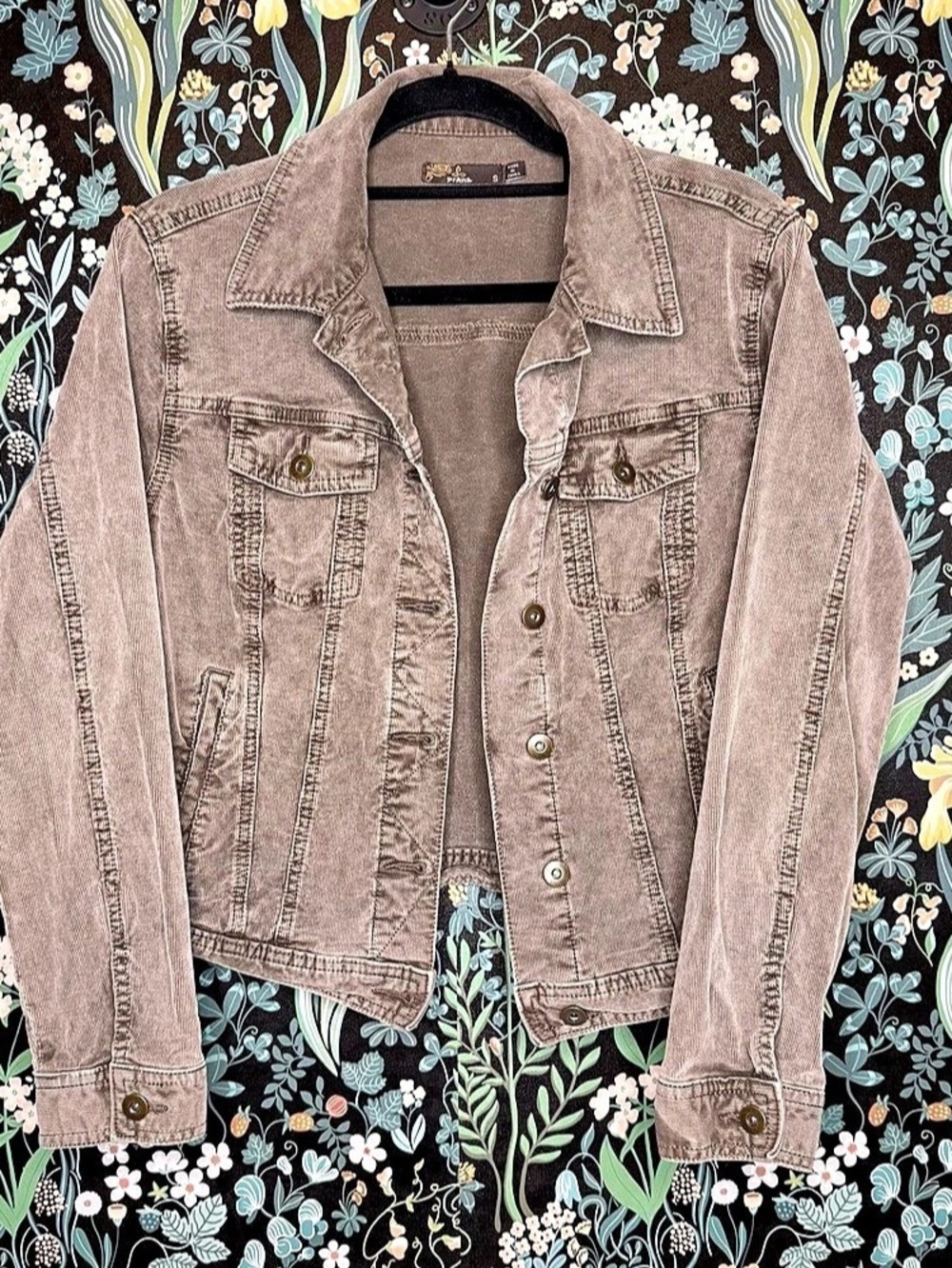 Prana Organic Cotton Corduroy Jacket in Taupe/Gray